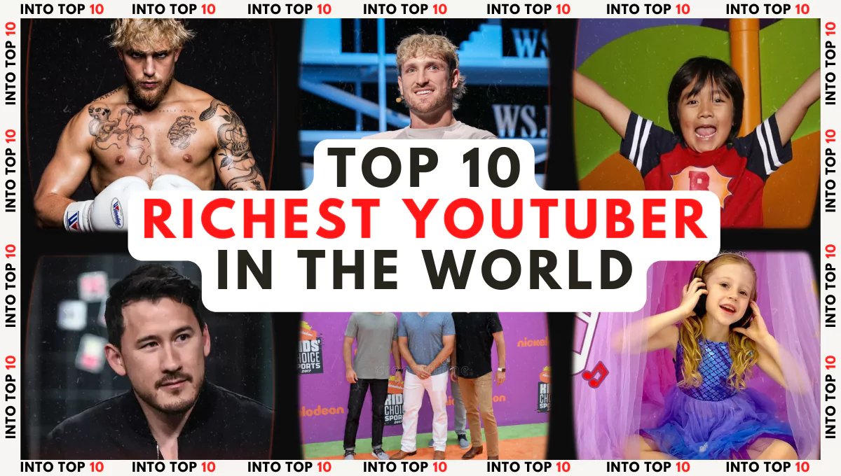 TOP 10 RICHEST YOUTUBERS IN THE WORLD
